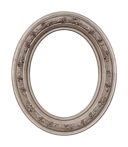 Beyaz arkaplanda izole edilmiş resimler, aynalar veya fotoğraf için gümüş çerçeve
