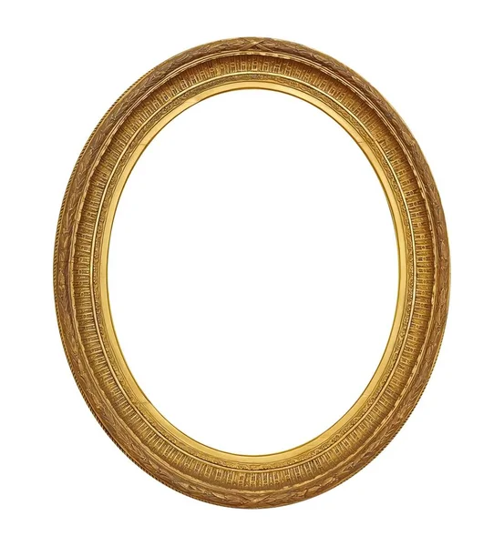 Beyaz arkaplanda izole edilmiş resimler, aynalar veya fotoğraf için altın çerçeve
