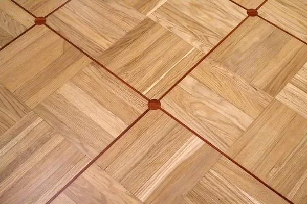 A set parquet floor made of precious wood in perspective