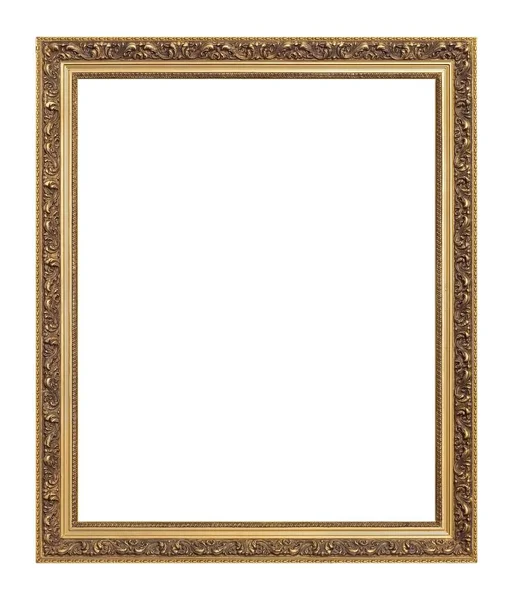 Golden Frame Paintings Mirrors Photo Isolated White Background — Stock Photo, Image