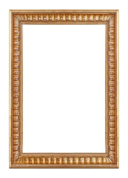 Cadre Doré Pour Peintures Miroirs Photo Isolé Sur Fond Blanc — Photo
