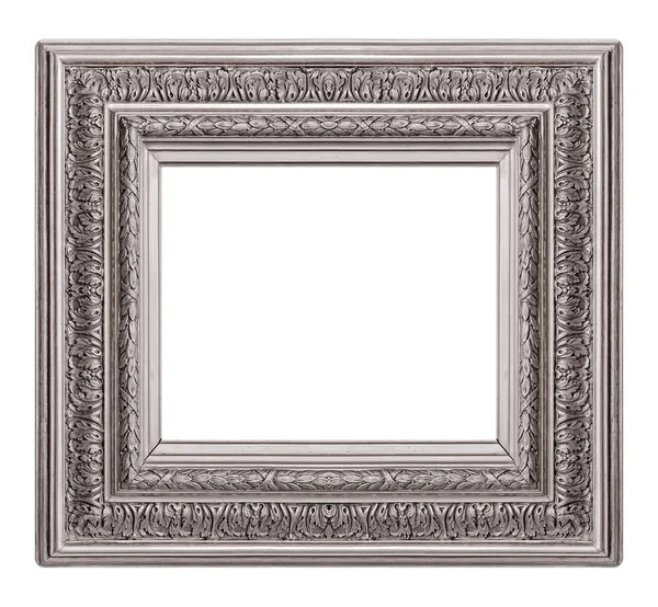 Silver Frame Paintings Mirrors Photo Isolated White Background — Stock Photo, Image