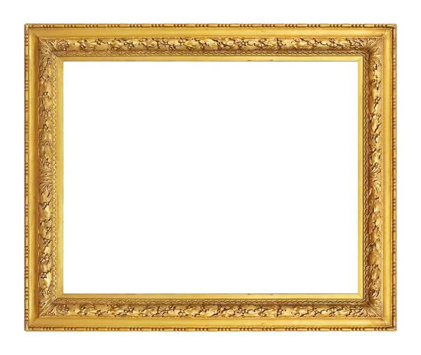 Beyaz arkaplanda izole edilmiş resimler, aynalar veya fotoğraf için altın çerçeve