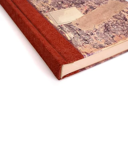Beyaz Arka Plan Üzerinde Izole Vintage Kitap Defteri — Stok fotoğraf