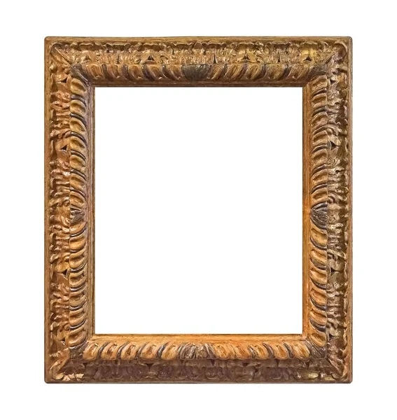 Golden Frame Paintings Mirrors Photo Isolated White Background — Stock Photo, Image