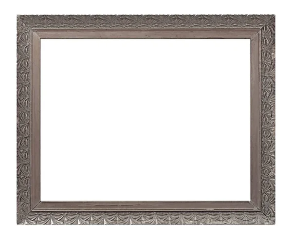 Silver Frame Paintings Mirrors Photo Isolated White Background — Stock Photo, Image