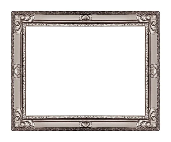 Silver Frame Paintings Mirrors Photo Isolated White Background — Stock Photo, Image