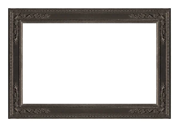 Wooden Frame Paintings Mirrors Photo Isolated White Background — Stock Photo, Image