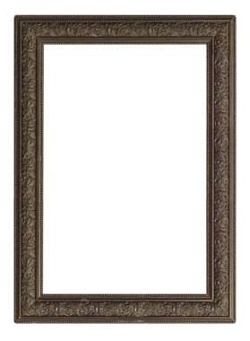 Tablolar, aynalar veya beyaz arkaplanda izole edilmiş fotoğraf için ahşap çerçeve