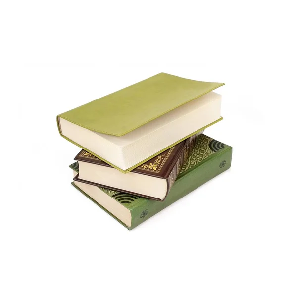 Stack Libri Isolati Sfondo Bianco — Foto Stock