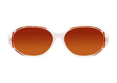 Bir portreye başvurmak için beyaz arkaplanda izole edilmiş güneş gözlükleri