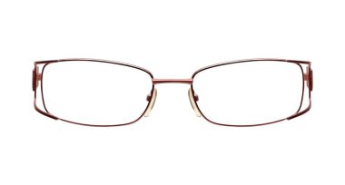 Bir portreye başvurmak için beyaz arkaplanda izole edilmiş gözlük