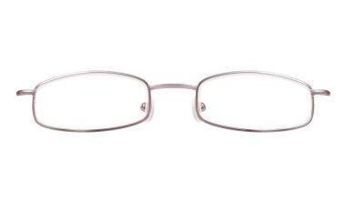 Bir portreye başvurmak için beyaz arkaplanda izole edilmiş gözlük