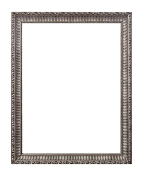 Silver Frame Paintings Mirrors Photo Isolated White Background — Stock Photo, Image