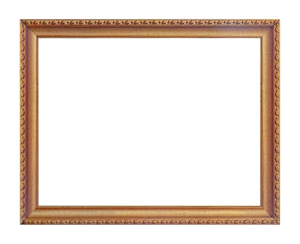 Golden Frame Paintings Mirrors Photo Isolated White Background — Stock Photo, Image