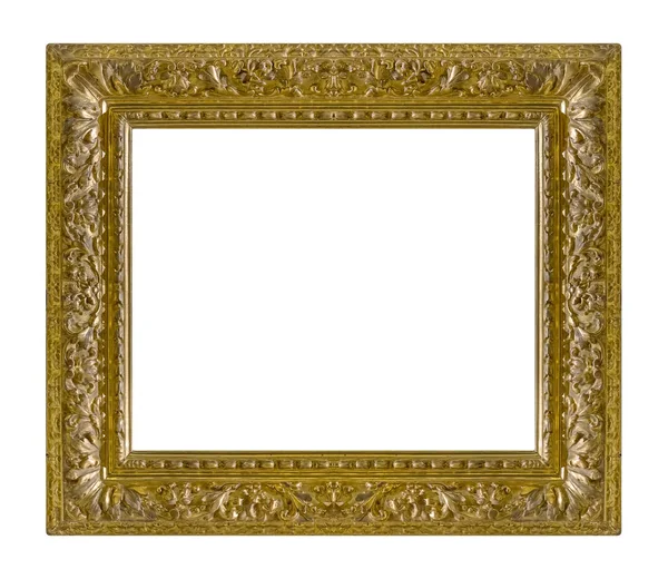 Moldura Dourada Para Pinturas Espelhos Fotos Isoladas Fundo Branco Elemento — Fotografia de Stock