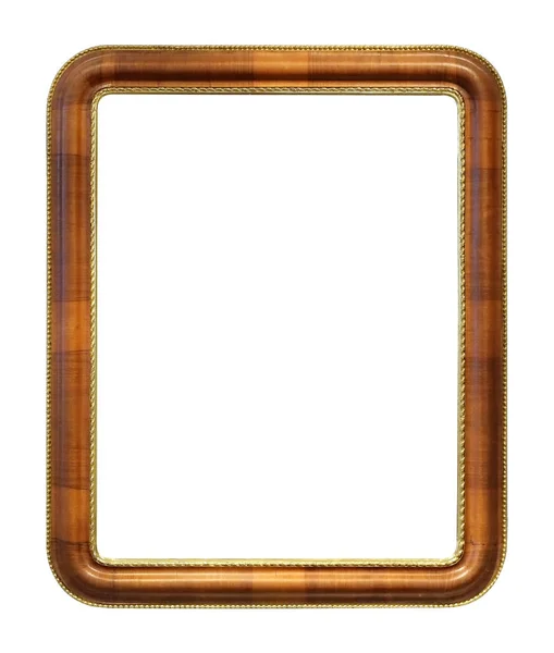 Cornice Legno Quadri Specchi Foto Isolate Sfondo Bianco Elemento Design — Foto Stock