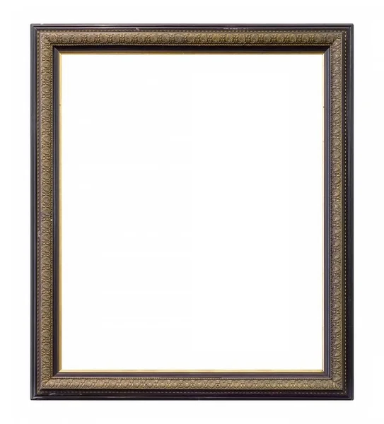 Moldura Madeira Para Pinturas Espelhos Foto Isolada Fundo Branco — Fotografia de Stock