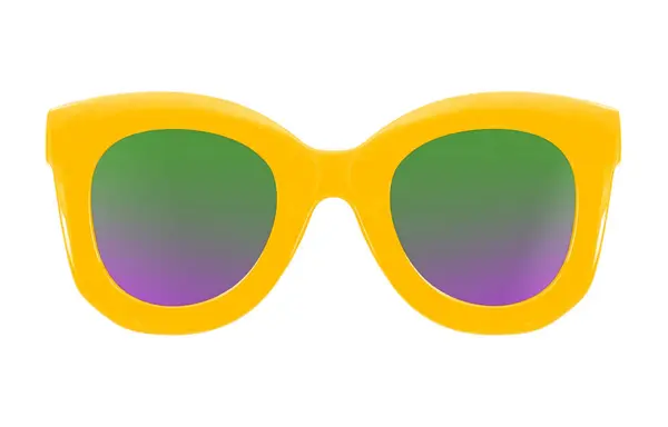 Solglasögon Isolerade Vit Bakgrund För Att Applicera Ett Porträtt Designelement — Stockfoto