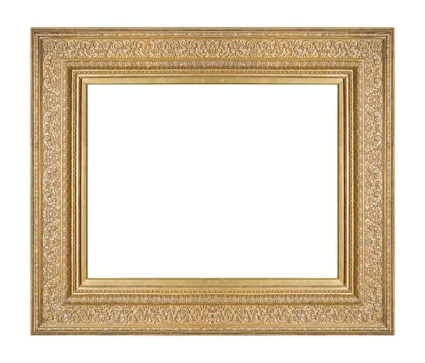 Beyaz Arkaplanda Izole Edilmiş Resimler Aynalar Veya Fotoğraf Için Altın — Stok fotoğraf