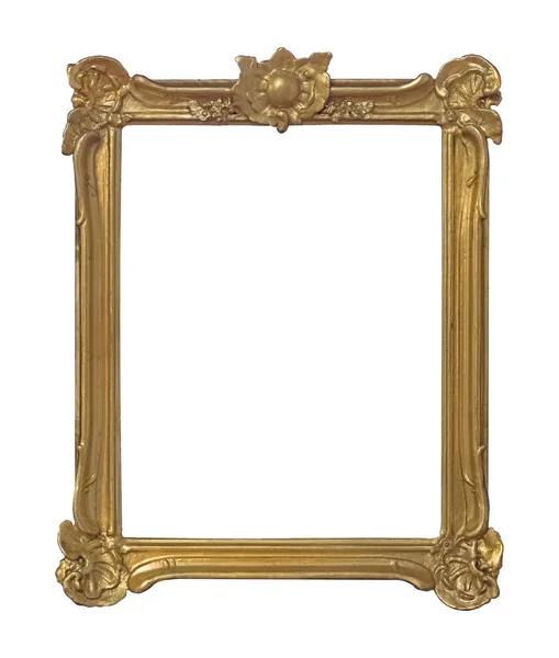 Golden Frame Paintings Mirrors Photo Isolated White Background Design Element — Stock Photo, Image