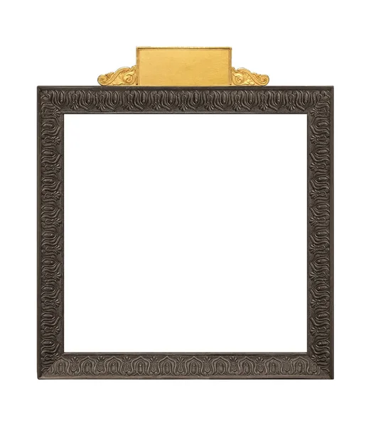 Ξύλινο Πλαίσιο Για Πίνακες Καθρέφτες Φωτογραφία Που Απομονώνεται Λευκό Φόντο — Φωτογραφία Αρχείου
