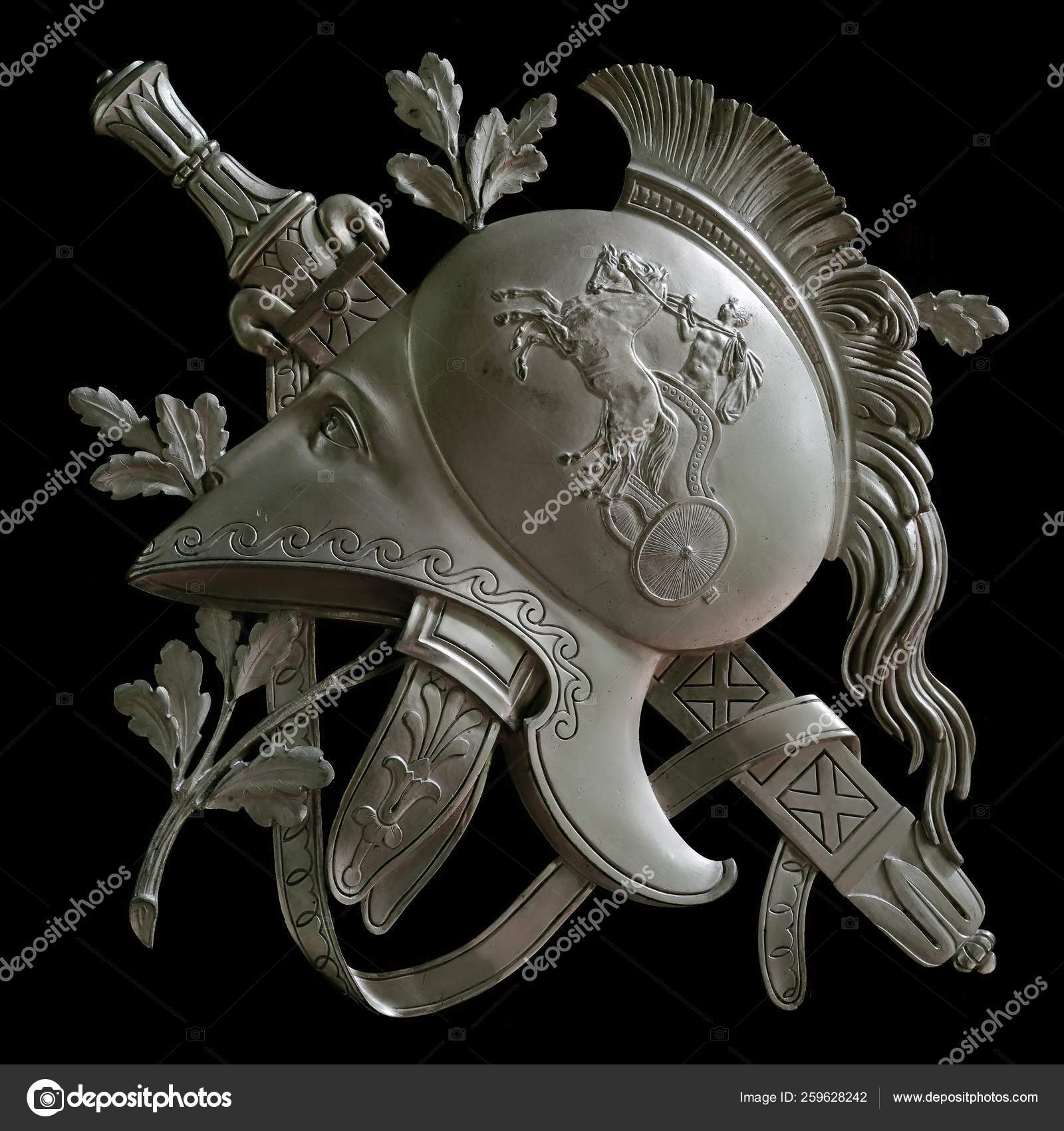 Silver Decorative Element Interior Palace Image Helmet