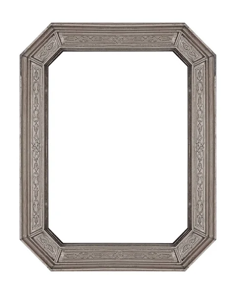 Silver Frame Paintings Mirrors Photo Isolated White Background — Stock Photo, Image