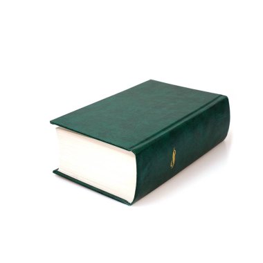 Beyaz arkaplanda izole edilmiş kitap