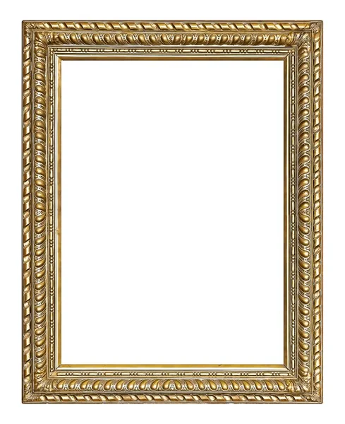 Moldura Dourada Para Pinturas Espelhos Fotos Isoladas Sobre Fundo Branco — Fotografia de Stock