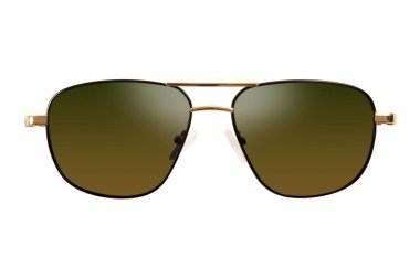 Bir portreye başvurmak için beyaz arkaplanda izole edilmiş güneş gözlükleri