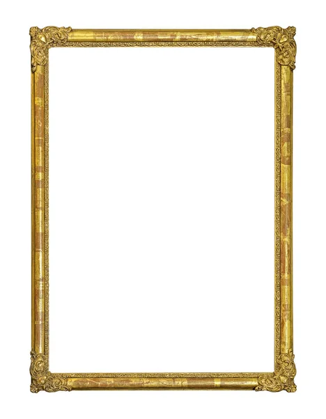 Golden Frame Paintings Mirrors Photo Isolated White Background Design Element — Stock Photo, Image