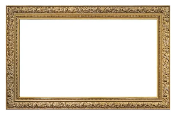 Golden Frame Paintings Mirrors Photo Isolated White Background — Stock Photo, Image