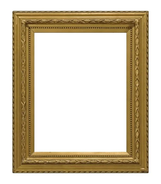 Beyaz arkaplanda izole edilmiş resimler, aynalar veya fotoğraf için altın çerçeve