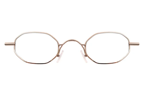 Szemüveg Elszigetelt Fehér Háttér Alkalmazása Egy Portré Tervezési Elem Vágási — Stock Fotó