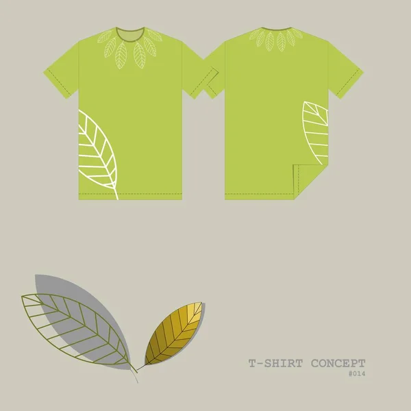 패턴과 디자인 요소가 고립된 티셔츠의 앞면과 — 스톡 벡터