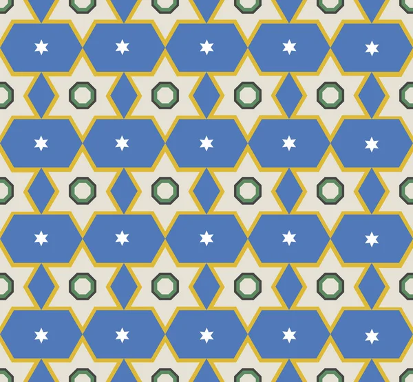 Pola mulus geometris Arab Klasik - Stok Vektor