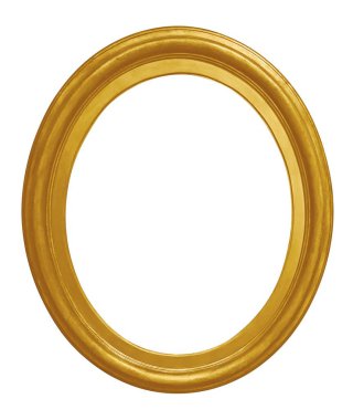 Beyaz arkaplanda izole edilmiş resimler, aynalar veya fotoğraf için altın çerçeve