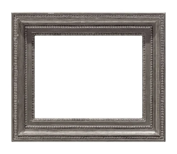 Beyaz arka planda izole edilmiş resimler, aynalar ya da fotoğraf için gümüş çerçeve. Kırpma yolu ile tasarım ögesi