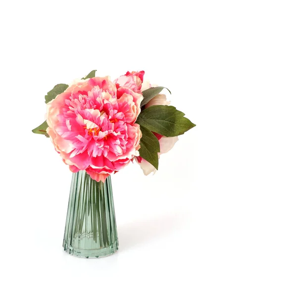 Decorative Bouquet Pink Peonies Create Congratulations Holiday Event — Stock Photo, Image