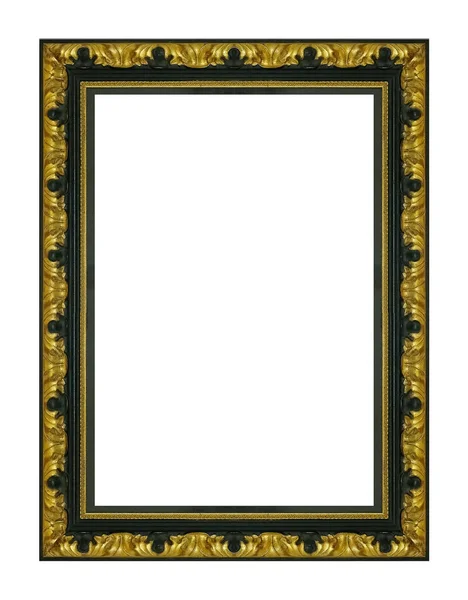 Moldura Madeira Para Pinturas Espelhos Foto Isolada Fundo Branco — Fotografia de Stock