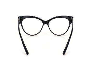 Bir portreye başvurmak için beyaz arkaplanda izole edilmiş gözlük