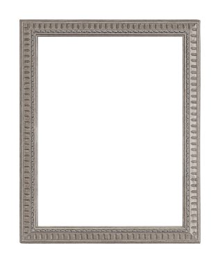 Beyaz arka planda izole edilmiş resimler, aynalar ya da fotoğraf için gümüş çerçeve. Kırpma yolu ile tasarım ögesi