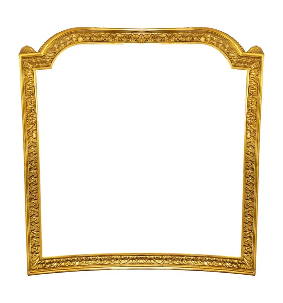 Golden Frame Paintings Mirrors Photo Isolated White Background Design Element — Stock Photo, Image