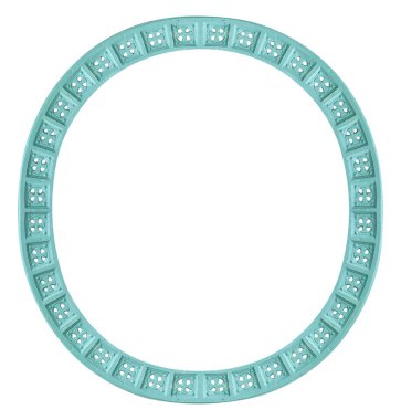 Beyaz arka planda izole edilmiş resimler, aynalar ya da fotoğraf için bronz çerçeve. Kırpma yolu ile tasarım ögesi