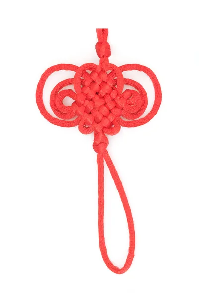 Red Magic Chinese Knot Isolated White Background — Stock Photo, Image