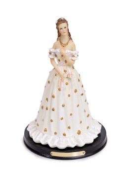 Travel souvenir. Figurine of the Austrian Empress isolated on a white background. Design element with clipping path clipart