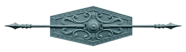 Bronze Ornament Isoliert Auf Weißem Hintergrund Design Element Mit Clipping — Stockfoto