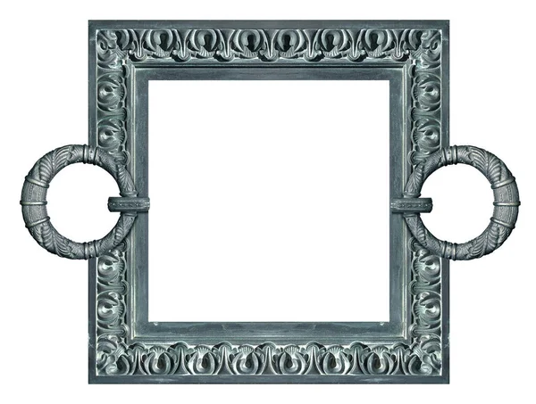 Beyaz Arkaplanda Izole Edilmiş Resimler Aynalar Veya Fotoğraf Için Metal — Stok fotoğraf