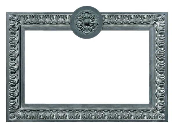 Cornice Metallo Bronzo Quadri Specchi Foto Isolate Sfondo Bianco — Foto Stock